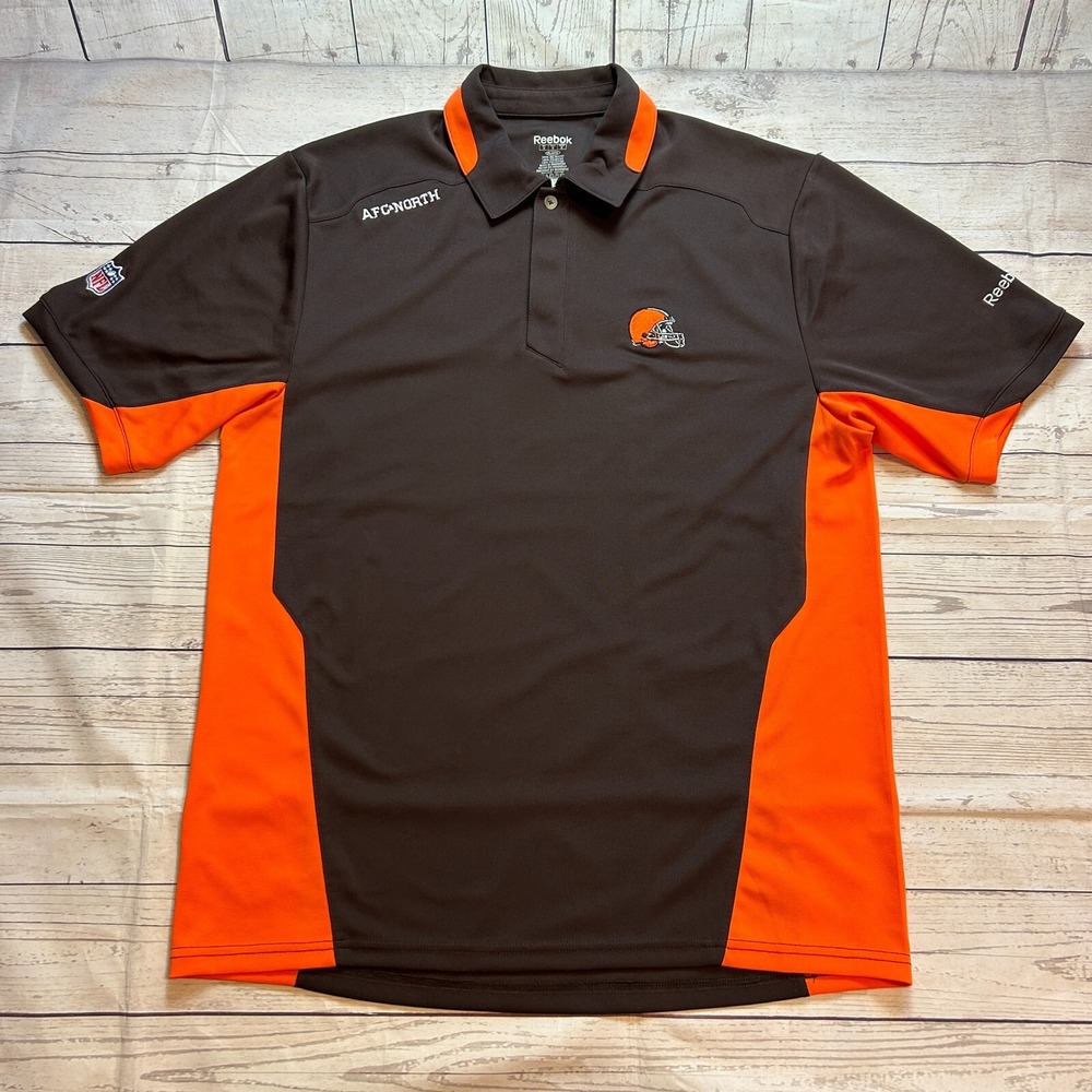 Reebok Cleveland Browns Polo Shirt NFL Football Sports Men's Size Medium